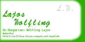 lajos wolfling business card